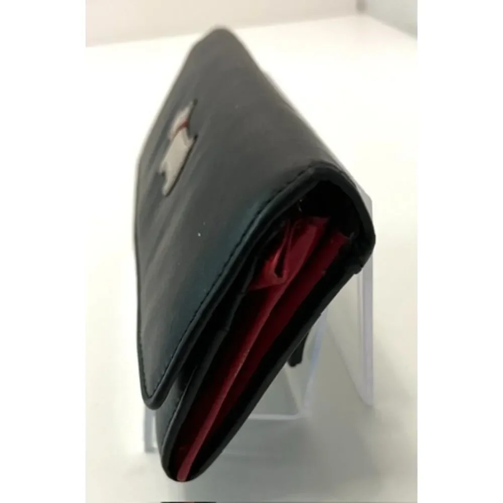 Radley London Heritage Lane black leather flapover wallet